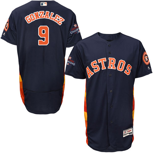 Astros #9 Marwin Gonzalez Navy Blue Flexbase Authentic Collection World Series Champions Stitched MLB Jersey